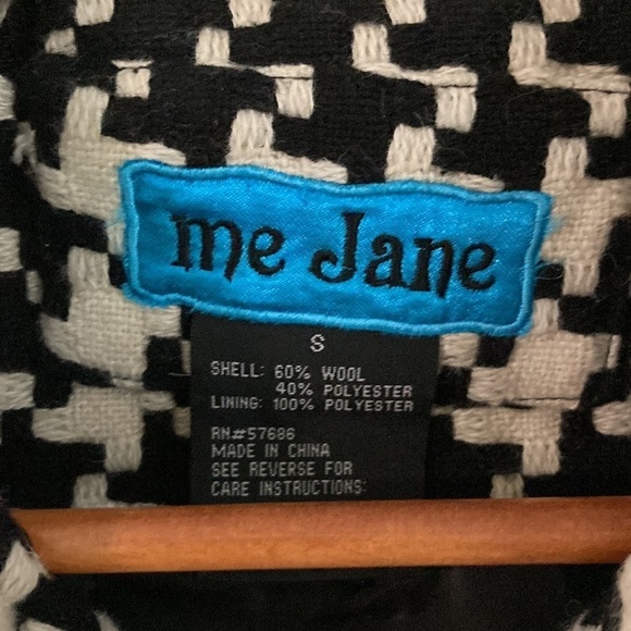 Me Jane S Black/White Button Coat - Picture 2 of 11